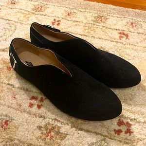 Black suede loafers Size 10 NWOT